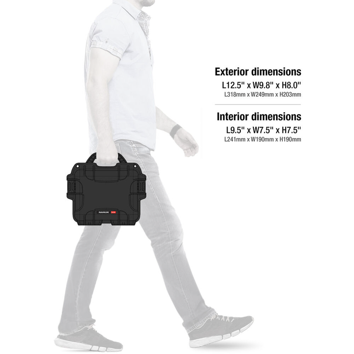 Nanuk 908 Small-Series Protective Case with Cubed Foam & Lid Foam - Graphite