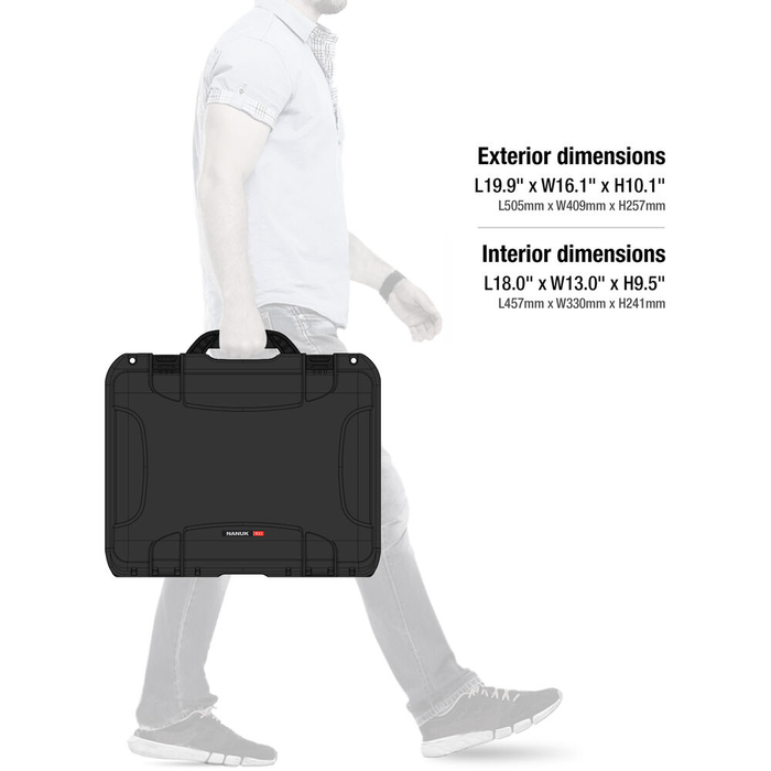 Nanuk 933 Medium-Series Protective Case with Cubed Foam & Lid Foam - Black