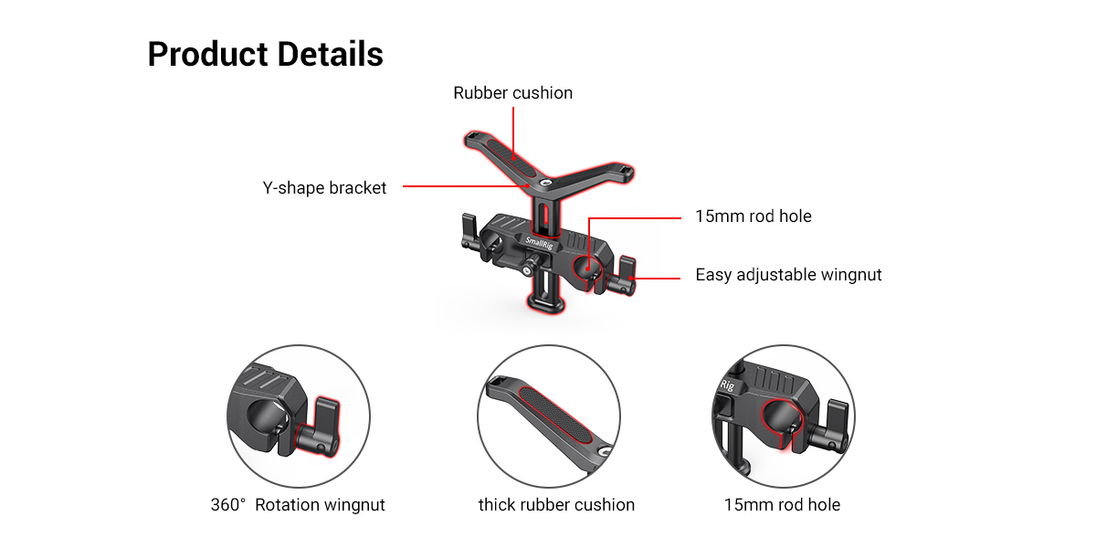 SmallRig 15mm LWS Universal Lens Support BSL2681