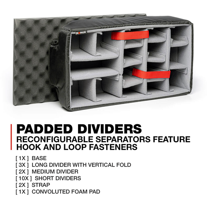 Nanuk 935 Heavy Duty Wheeled Protective Case with Padded Dividers & Lid Foam - Black