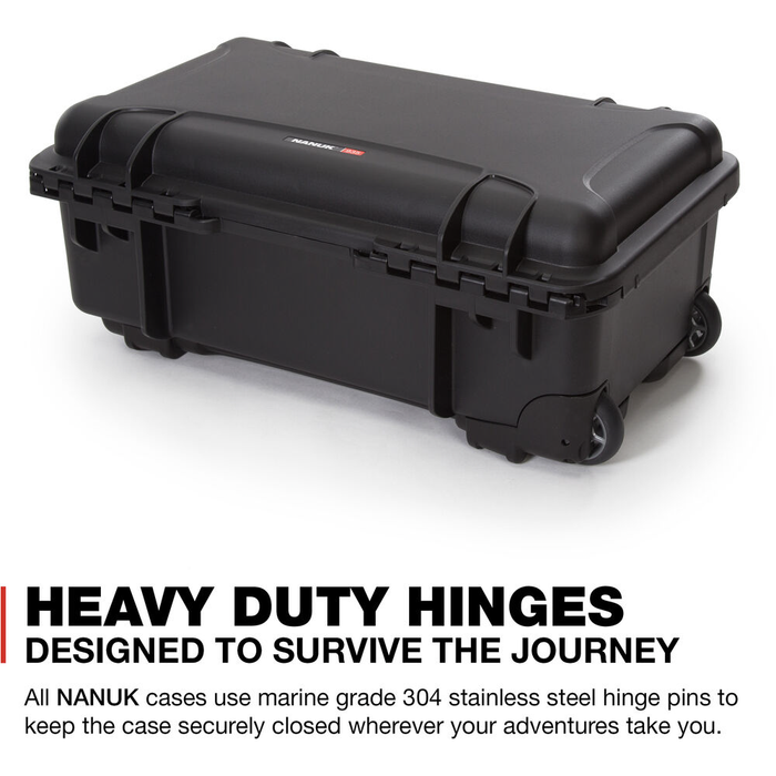 Nanuk 935 Heavy Duty Wheeled Protective Case with Padded Dividers & Lid Foam - Black