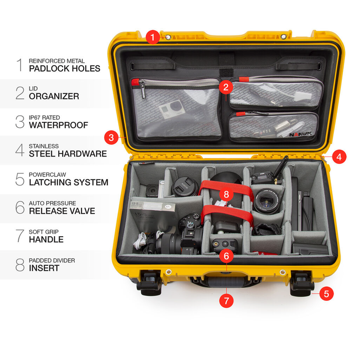 Nanuk 935 Wheeled Pro Photo Kit Protective Case with Padded Nanuk 935 Wheeled Pro Photo Kit Protective Case with Padded