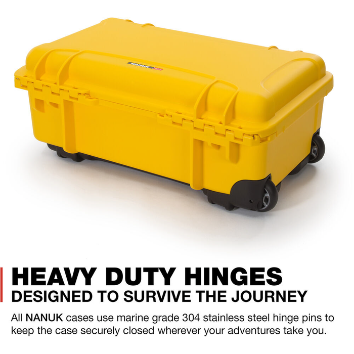 Nanuk 935 Wheeled Pro Photo Kit Protective Case with Padded Dividers & Lid Organizer - Yellow