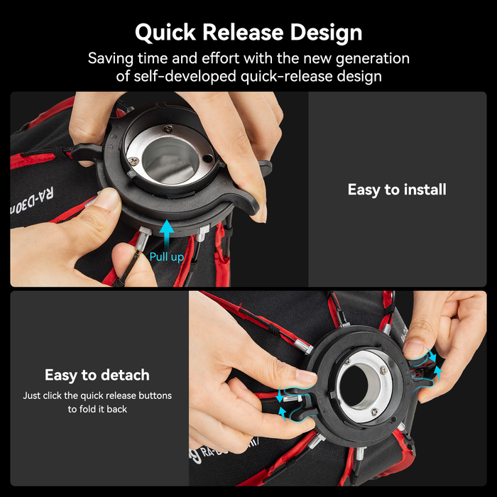 SmallRig RA-D30 Mini Parabolic Softbox for RC60/100 COB LED Video Light 4358