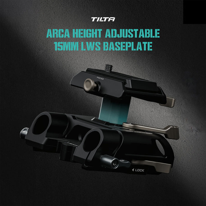 Tilta Arca Height Adjustable 15mm LWS Baseplate – Black