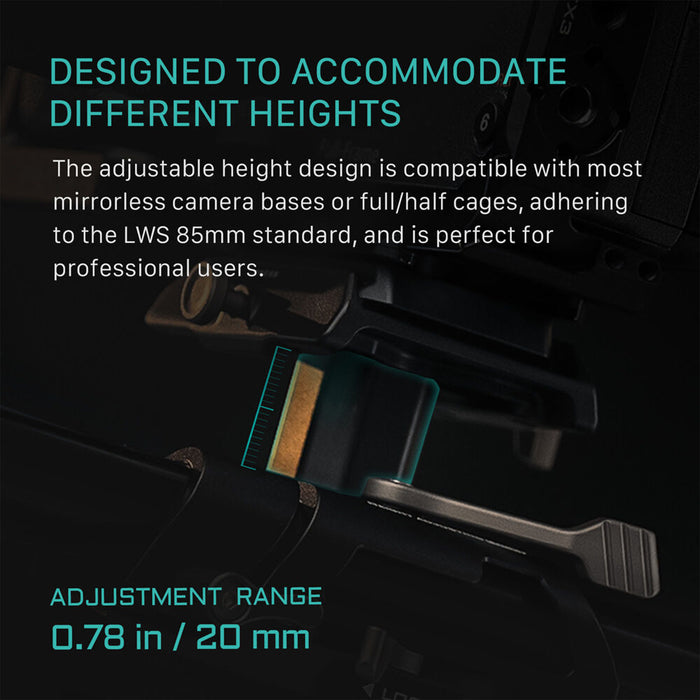 Tilta Arca Height Adjustable 15mm LWS Baseplate – Black