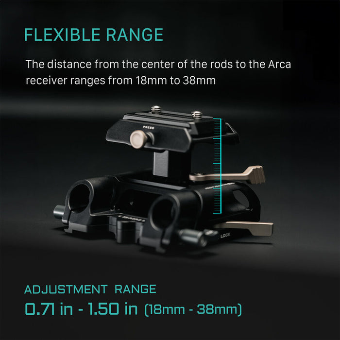 Tilta Arca Height Adjustable 15mm LWS Baseplate – Black