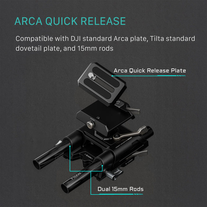Tilta Arca Height Adjustable 15mm LWS Baseplate – Black
