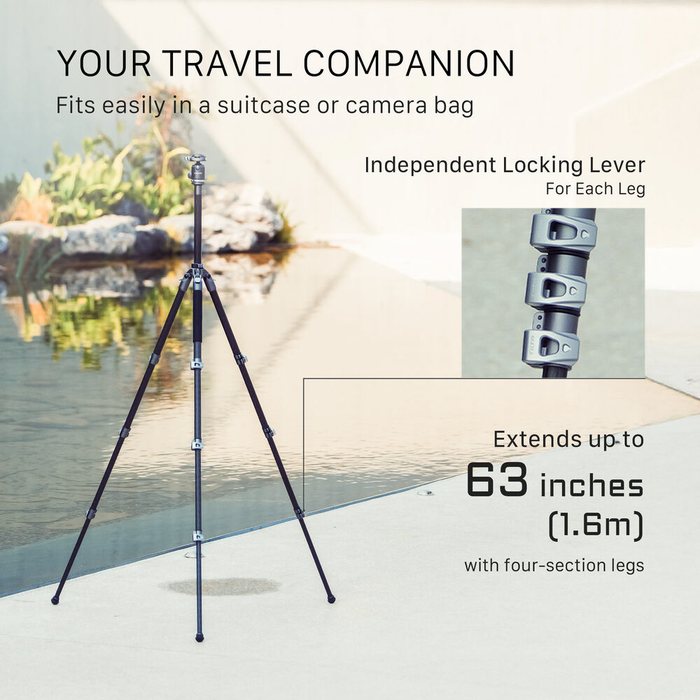 Tilta BT05 Travel 3-Stage Carbon Fiber Tripod with Ball Head - Forest Green