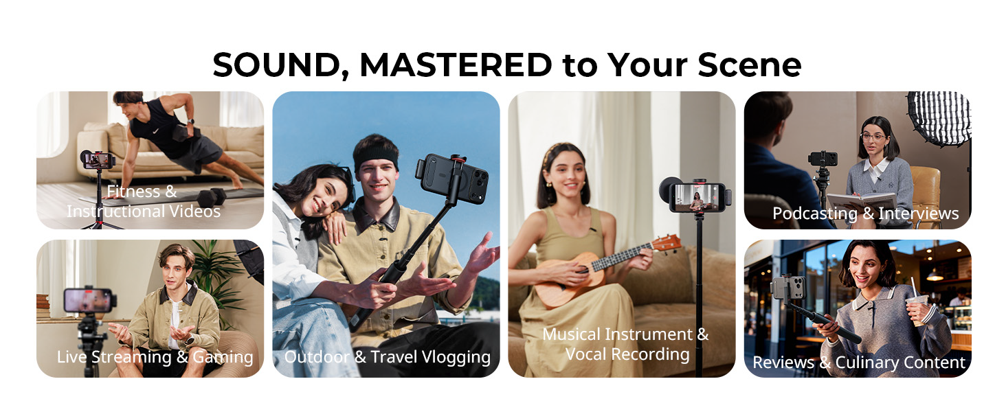 SmallRig S70 Ultra Thin Invisible Wireless Microphone for Phone (2TX + 1RX) 5717