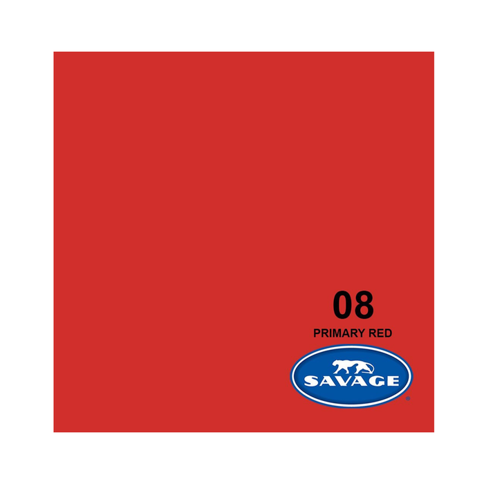 Savage #08 Primary Red Seamless Background Paper 107" x 36' - In Store Pick Up Only