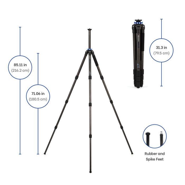 Benro TMA48CXL Mach3 9X Carbon Fiber Series 4 Extra Long Tripod