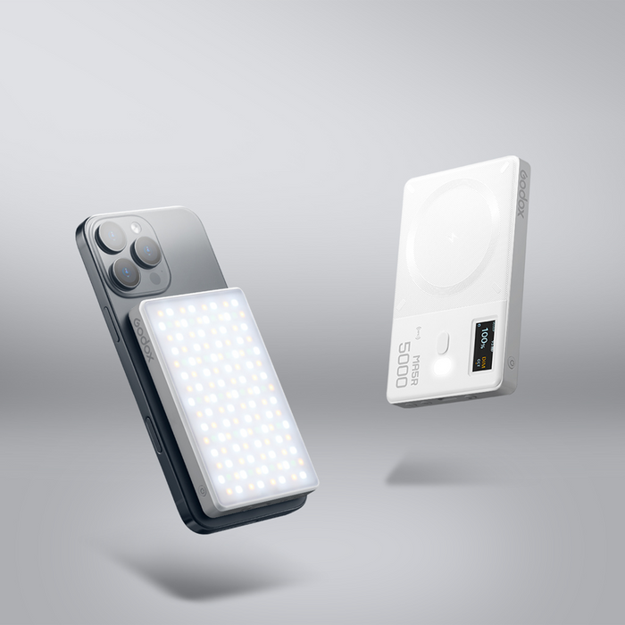 Godox MA5R RGB LED Light & Power Bank - White