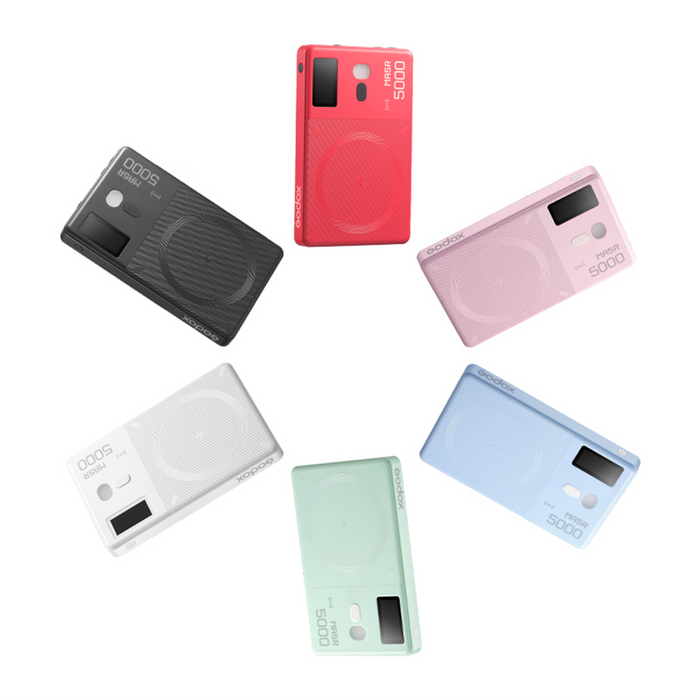 Godox MA5R RGB LED Light & Power Bank - White