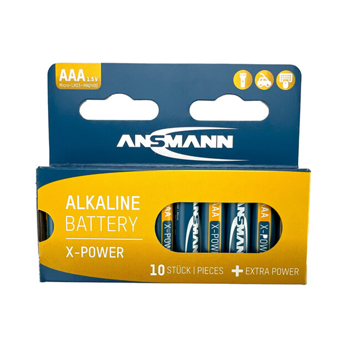 Ansmann X-Power AAA Alkaline Batteries, 10-Pack
