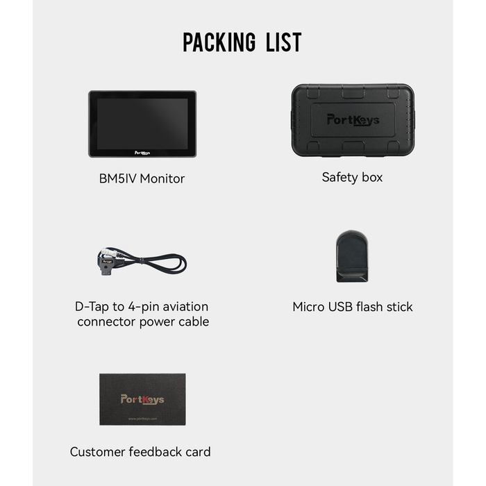 Portkeys BM5IV 5.5" 4K HDMI/SDI Touchscreen Monitor with Camera Control