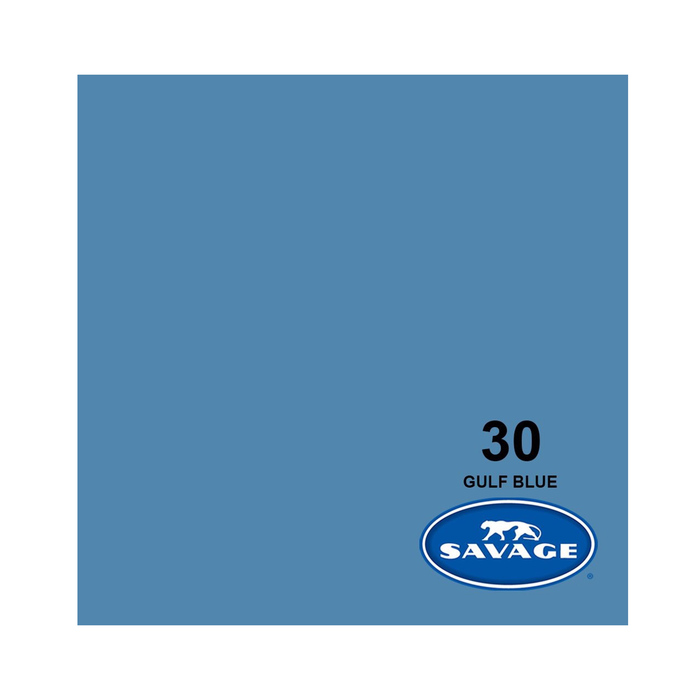 Savage #30 Gulf Blue Seamless Background Paper 107" x 36' - In Store Pick Up Only