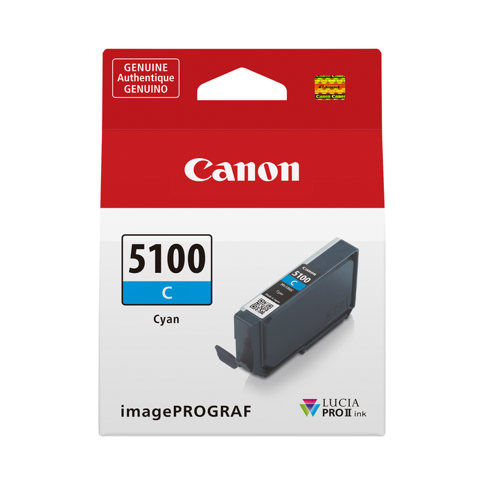 Canon PFI-5100 Cyan Lucia PRO II Ink Cartridge - 14.4mL