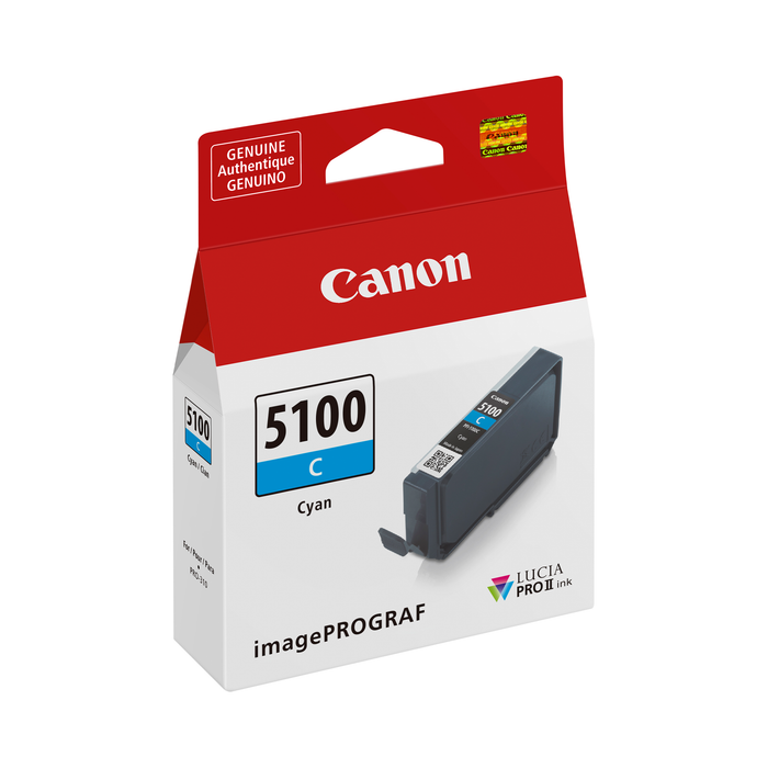 Canon PFI-5100 Cyan Lucia PRO II Ink Cartridge - 14.4mL