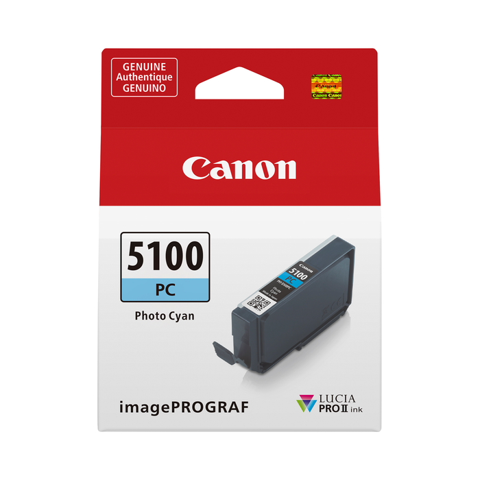 Canon PFI-5100 Photo Cyan Lucia PRO II Ink Cartridge - 14.4mL