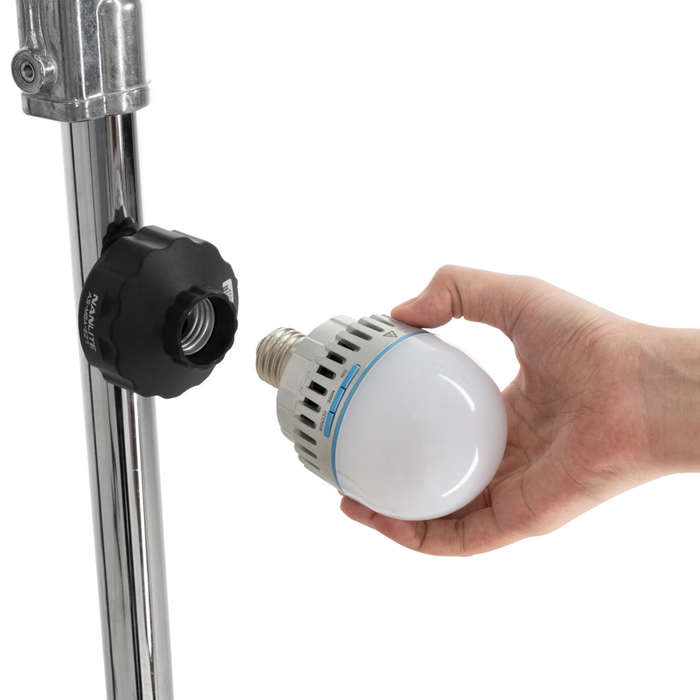 Nanlite E27 Magnetic Mount for PavoBulb 10C with Power Cable