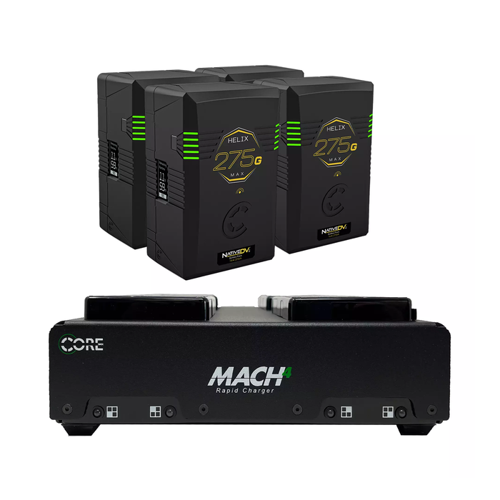 Core SWX Helix Max 275 4-Battery & Mach4 Charger Kit - Gold Mount