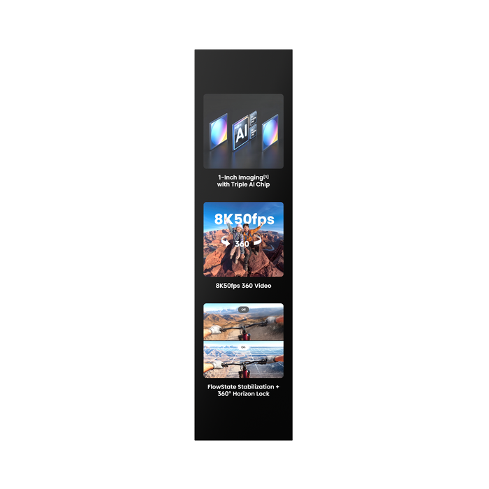 Insta360 X6 360° 8K Camera Essentials Bundle - Midnight Black