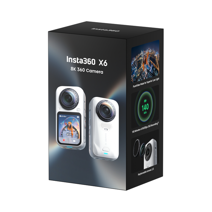 Insta360 X6 360° 8K Camera Standard Bundle - Arctic White