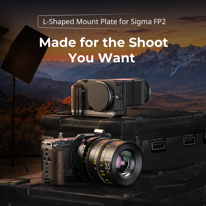 SmallRig L-Shaped Mount Plate with Wooden Handle for Sigma FP2 6506