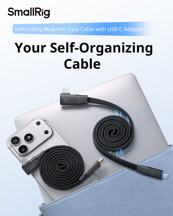 SmallRig USB-C Self-Coiling Data Cable (USB 3.2 Gen2x2 & 39.4") 6866