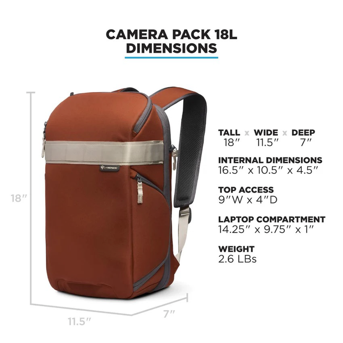 Nomatic Luma 18L Camera Backpack - Rust