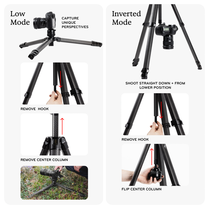 Peak Design Pro Lite Carbon Fiber Tripod with Ball Head