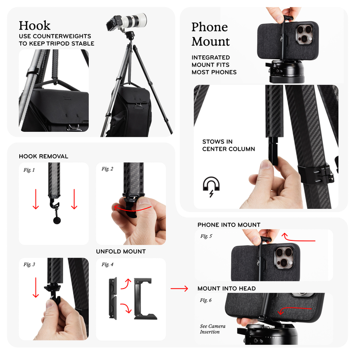 Peak Design Pro Lite Carbon Fiber Tripod with Ball Head