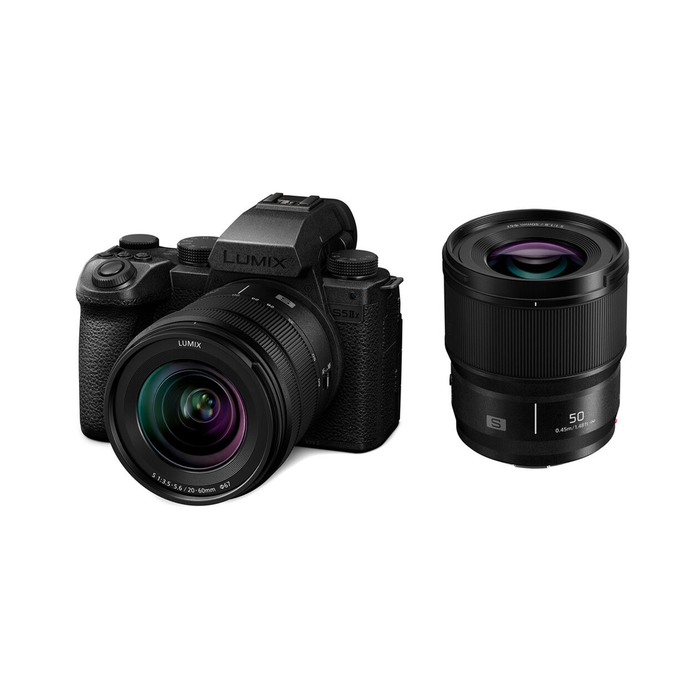 Panasonic Lumix S5 IIX Mirrorless Camera with 20-60mm f/3.5-5.6 & 50mm f/1.8 Lenses Kit