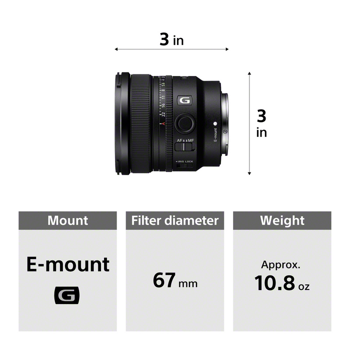 Sony FE 16mm f/1.8 G Lens
