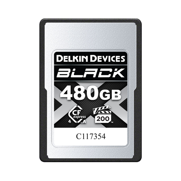 Delkin Devices 480GB BLACK CFexpress Type A 4.0 VPG200 Memory Card