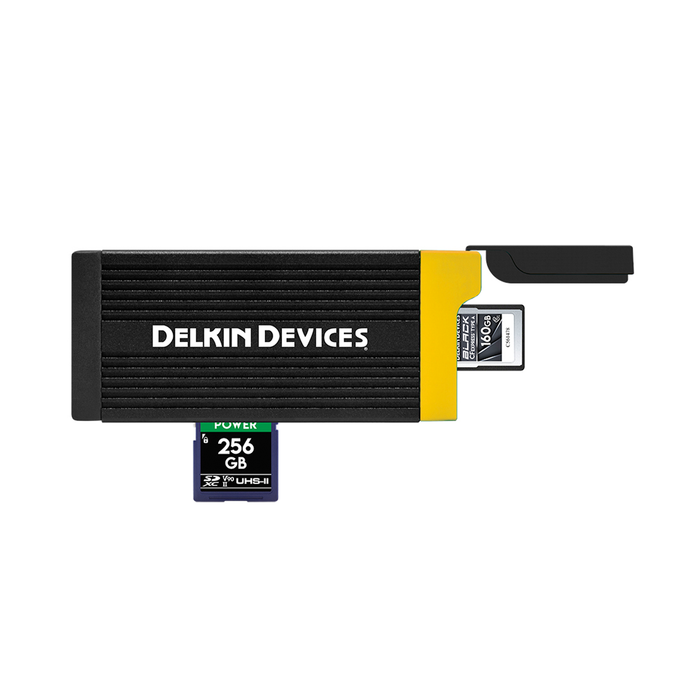 Delkin Devices USB 3.2 CFexpress Type A & SD UHS-II Dual Slot Memory Card Reader
