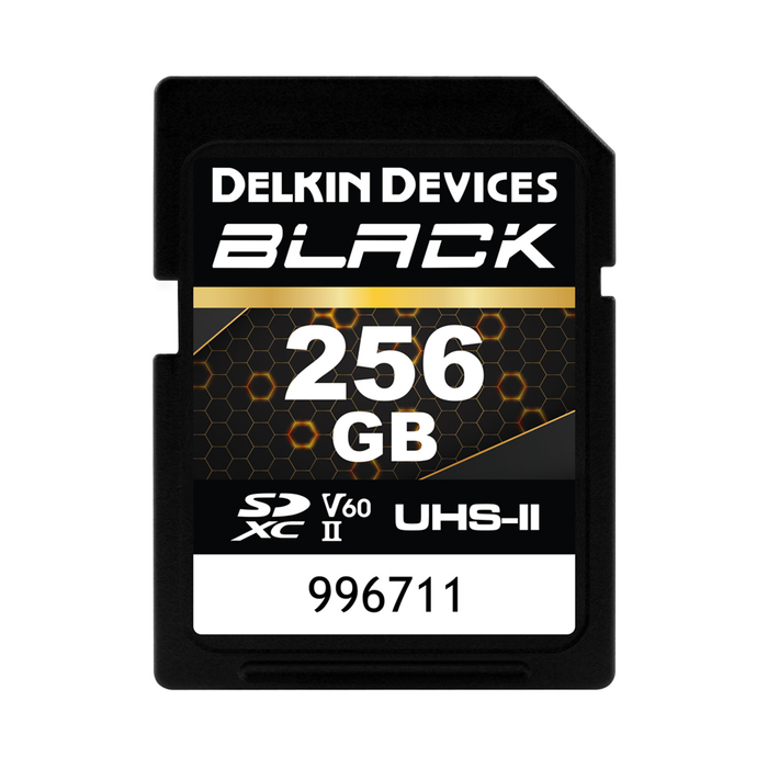 Delkin Devices 256GB BLACK UHS-II V60 SDXC Memory Card