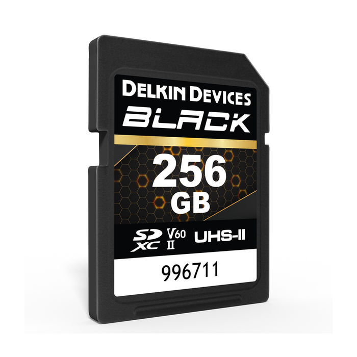 Delkin Devices 256GB BLACK UHS-II V60 SDXC Memory Card