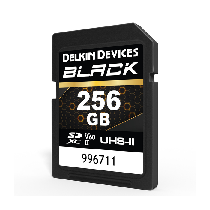 Delkin Devices 256GB BLACK UHS-II V60 SDXC Memory Card