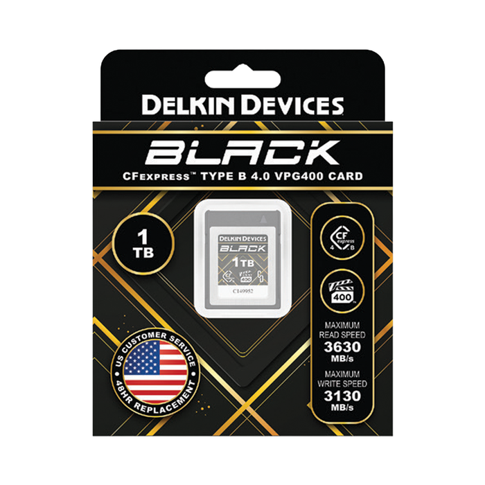 Delkin Devices 1TB BLACK CFexpress Type B 4.0 VPG400 Memory Card