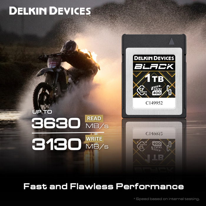 Delkin Devices 1TB BLACK CFexpress Type B 4.0 VPG400 Memory Card