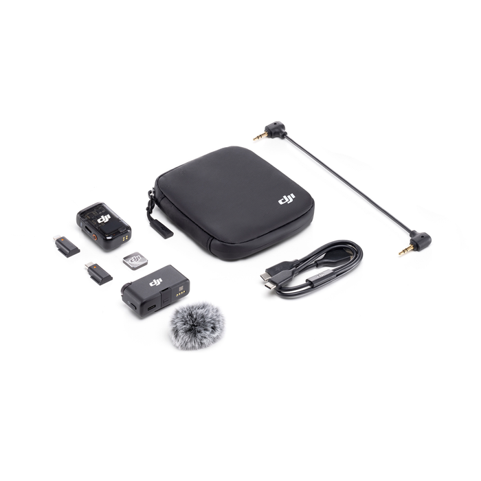 DJI Mic 2-Person Compact Digital Wireless Microphone System/Recorder for  Camera & Smartphone (2.4 GHz)