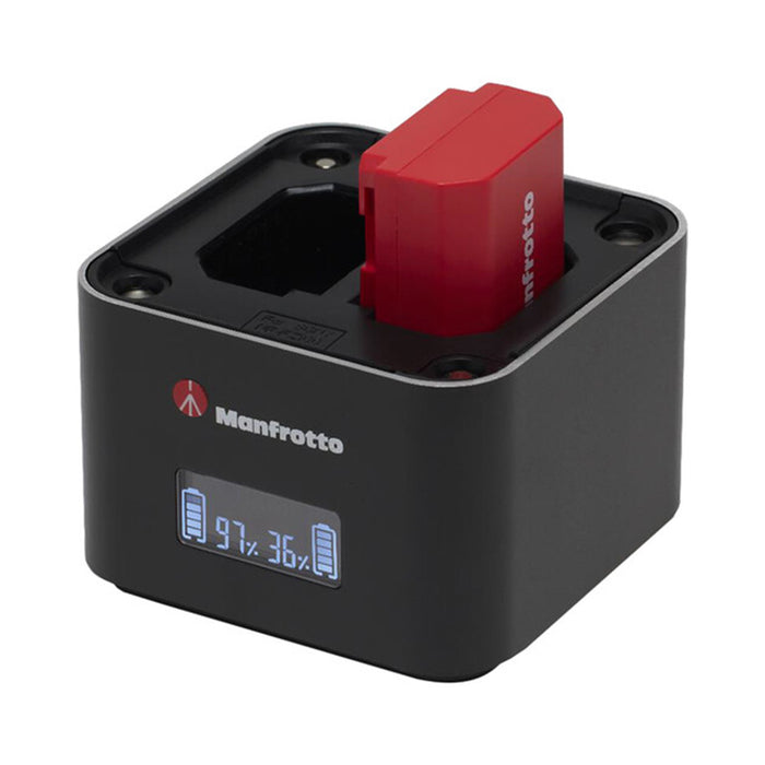 Manfrotto ProCUBE 3 Professional Twin Charger for Select Canon Batteries