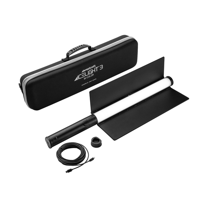 Westcott Ice Light 3 Bi-Color LED Tube Light with Battery Grip & Barndoors Kit