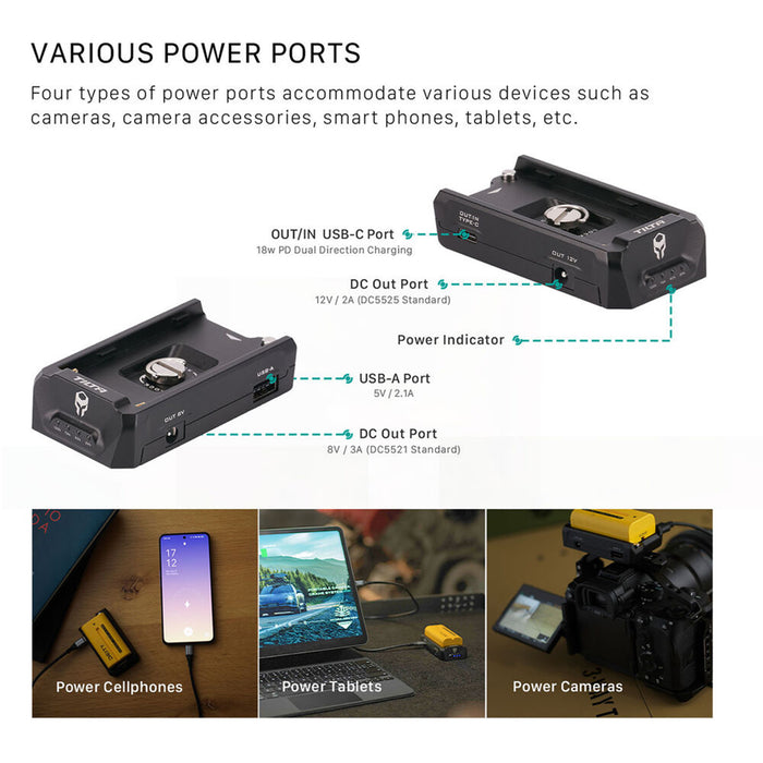 Tilta L-Series Battery Plate – Black