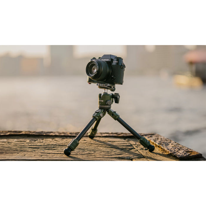 Tilta BT03E Carbon Fiber Tabletop Tripod with Ball Head & Extendable Center Column with 1-Stage Tripod Legs - Forest Green