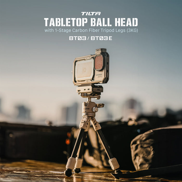 Tilta BT03E Carbon Fiber Tabletop Tripod with Ball Head & Extendable Center Column with 1-Stage Tripod Legs - Forest Green