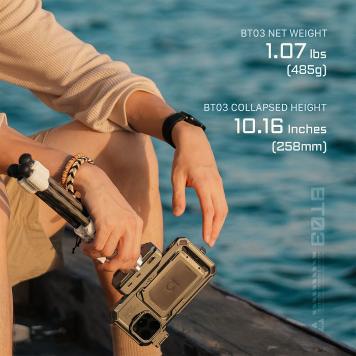 Tilta BT03E Carbon Fiber Tabletop Tripod with Ball Head & Extendable Center Column with 1-Stage Tripod Legs - Forest Green