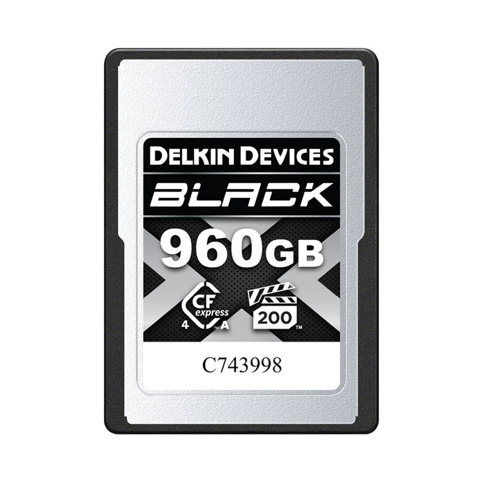 Delkin Devices 960GB BLACK CFexpress Type A 4.0 VPG200 Memory Card